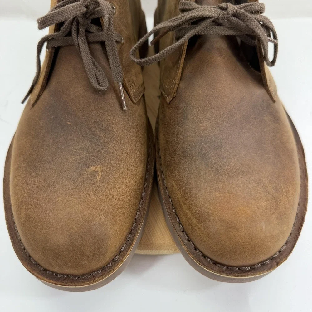 Clarks Boots Mens Size 13M Brown Leather Bushacre 2 Chukka Beeswax Casual